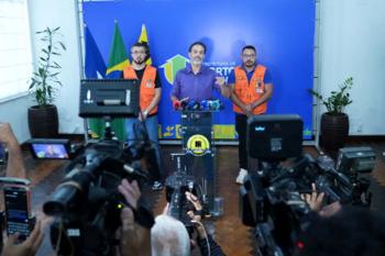 Prefeitura de Porto Velho anuncia medidas para enfrentar super El Niño; coletiva foi concedida no Prédio do Relógio