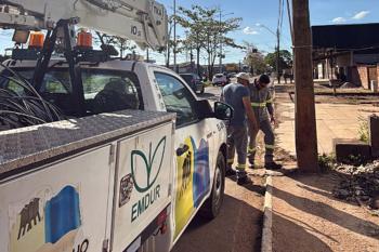Tentativa de vandalismo na Avenida Guaporé é frustrada por sistema de proteção implantado pela Emdur