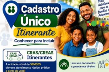 Ação Cadastro Único Itinerante será realizado ao Bairro 25 de Dezembro nesta quarta-feira (9)