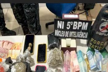 Operação da Força Tática prende bando com drogas na zona leste