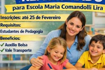 Semed abre vagas de estágio remunerado para Escola Maria Comandolli Lira