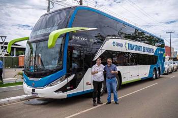 Prefeitura de Jaru recebe novo ônibus para o transporte de pacientes que realizam tratamento médico em Porto Velho