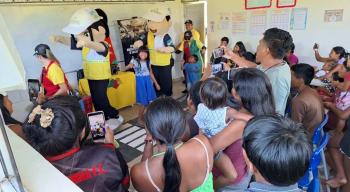 Ações de Educação de Trânsito chegam às aldeias indígenas na região de Nova Dimensão