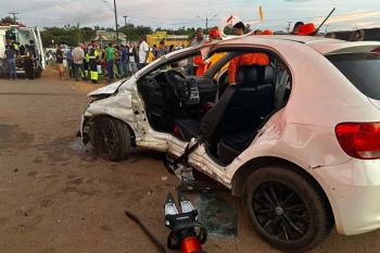 Colisão entre veículos deixa quatro feridos na BR-364
