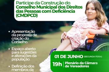 Rolim de Moura realiza reunião pública para criação do Conselho Municipal dos Direitos das Pessoas com Deficiência