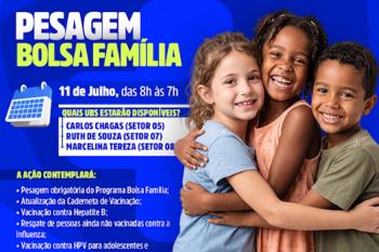Prefeitura promove neste sábado (11) a pesagem obrigatória do programa Bolsa Família
