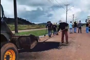 Prefeitura de Ariquemes segue avançando com a operação tapa-buracos em diversos pontos da cidade