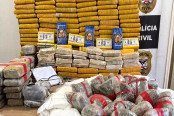 Ação conjunta da Polícia intercepta  244 quilos de drogas na fronteira
