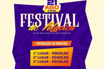 Praça Municipal Nilo Paulo Balbinot vai virar o palco do Festival de Música no próximo dia 21
