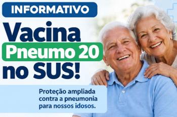 Semusa disponibiliza vacina contra pneumonia para idoso de 85 anos ou mais