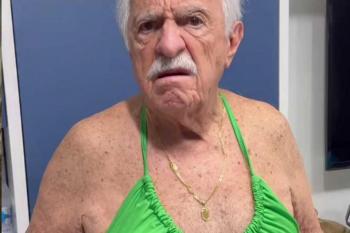 Aos 93 anos, Ary Fontoura surge de biquíni em vídeo e diverte seguidores