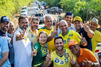 Marcos Rogério e vice de Flávio Bolsonaro mobilizam multidões pelo interior de Rondônia