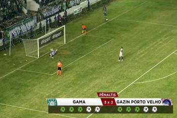 Gazin Porto Velho sofre gol aos 49 do 2ª tempo e perde vaga nos pênaltis para o Gama-DF