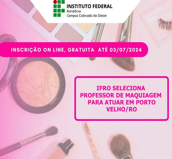 Aberta seleção de colaboradores para atuarem no curso de Estética Facial e Maquiagem