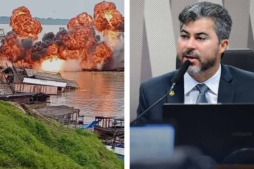 Marcos Rogério acusa PF após explosão de dragas no Madeira: “verdadeiro crime ambiental cometido pelo próprio Estado”