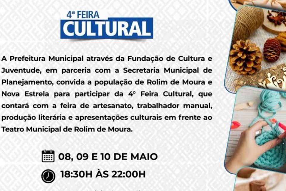 Prefeitura de Rolim de Moura convida toda a população para prestigiar a 4º Feira Cultural
