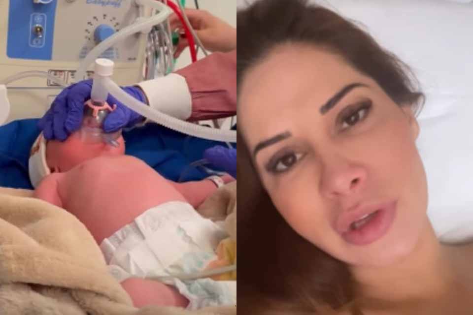 Maíra Cardi pede orações pela filha recém-nascida internada na UTI