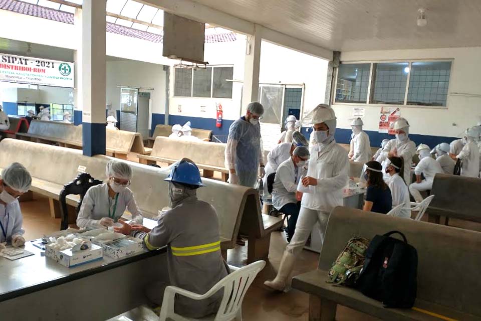 Saúde fez mais de 780 testes rápidos em funcionários indústria frigorifica no município