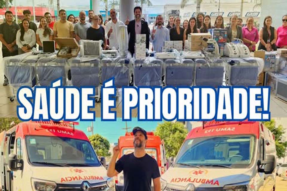 Duas novas ambulâncias entram em operação em Ariquemes após atuação do deputado Rodrigo Camargo