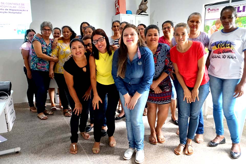Servidores do Hospital Municipal recebem capacitação sobre higienização e infecção hospitalar