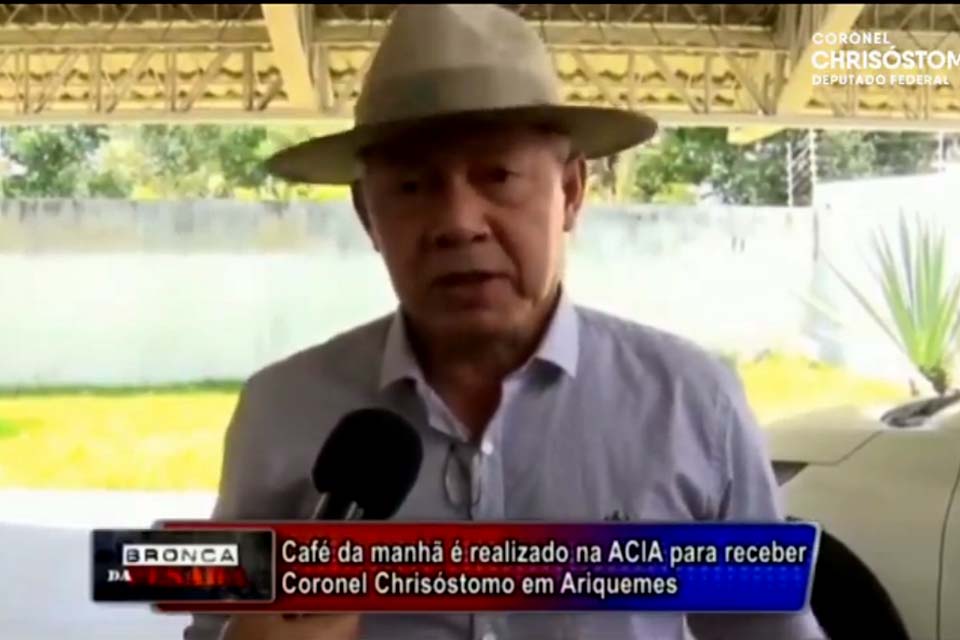 Associação Comercial e Industrial de Ariquemes reconhece atuação do deputado federal Chrisóstomo em prol do município