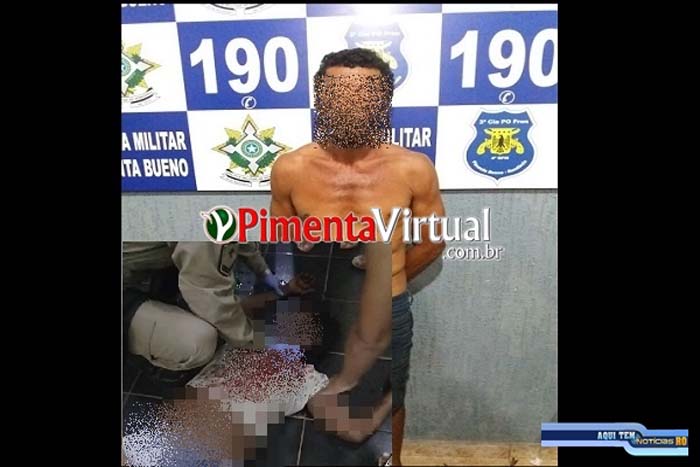 Homem é preso após esfaquear mulher em Pimenta Bueno