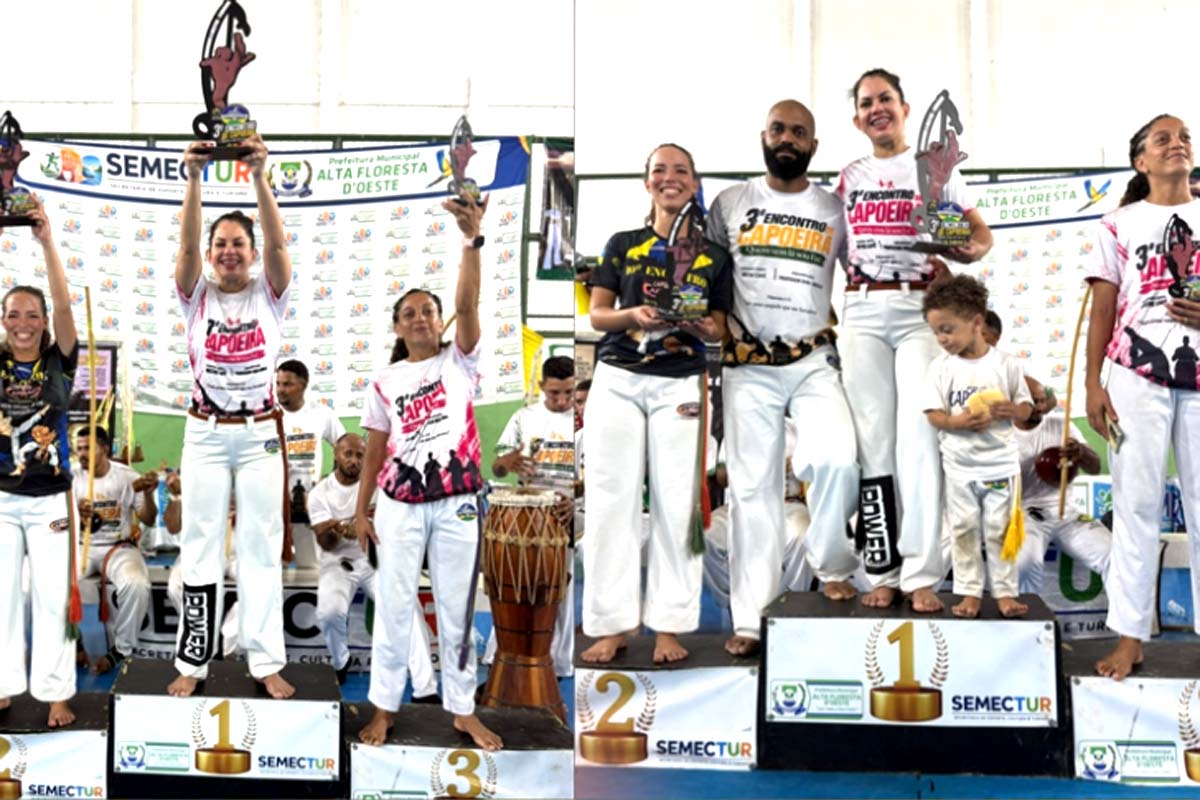 Atletas de Jaru conquistam três pódios em campeonato de capoeira em Alta Floresta do Oeste