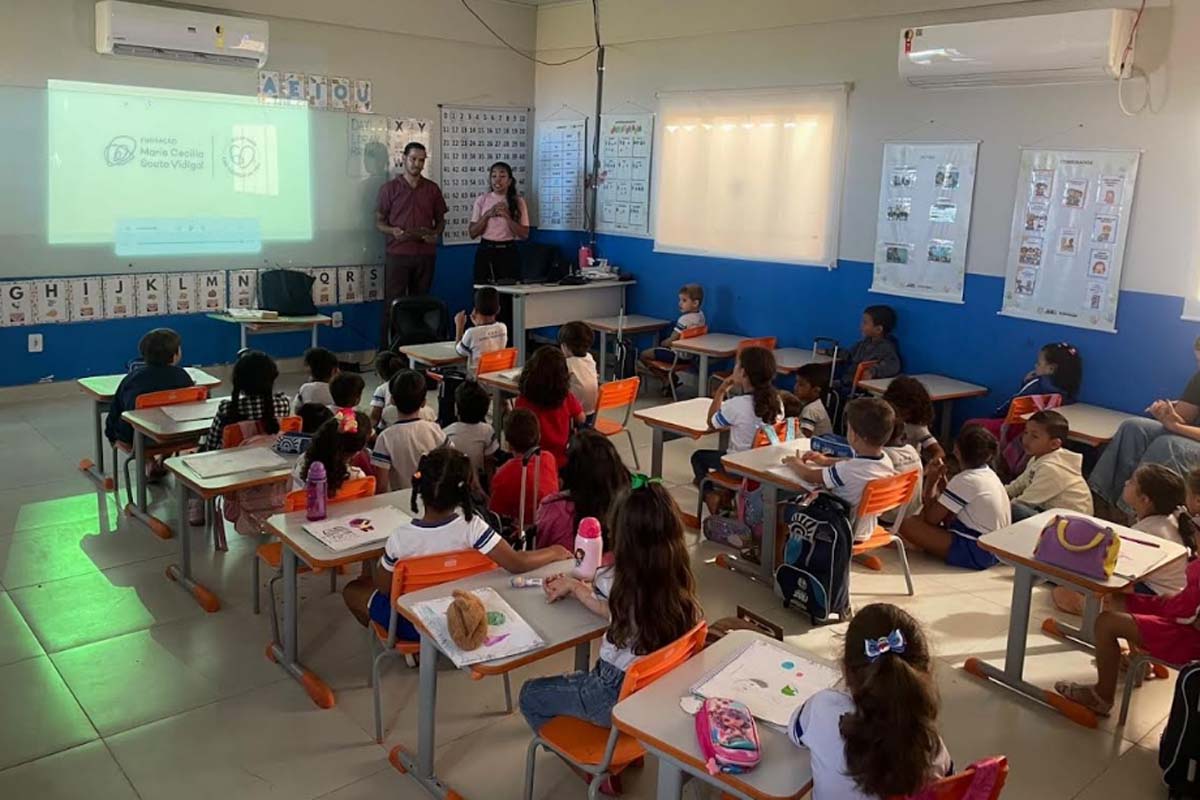 Semdes promove atividades educativas com alunos do Pré I e Pré II da escola municipal Gabriel Balmant