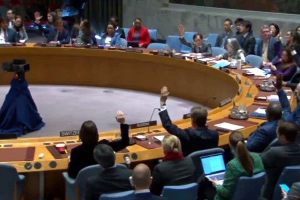Conselho de Segurança da ONU aprova cessar-fogo imediato em Gaza