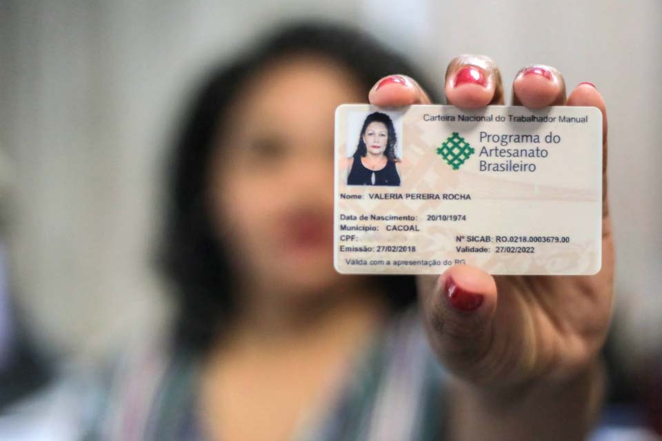Sistema online possibilita atualização do cadastro da Carteira de Artesão em Rondônia