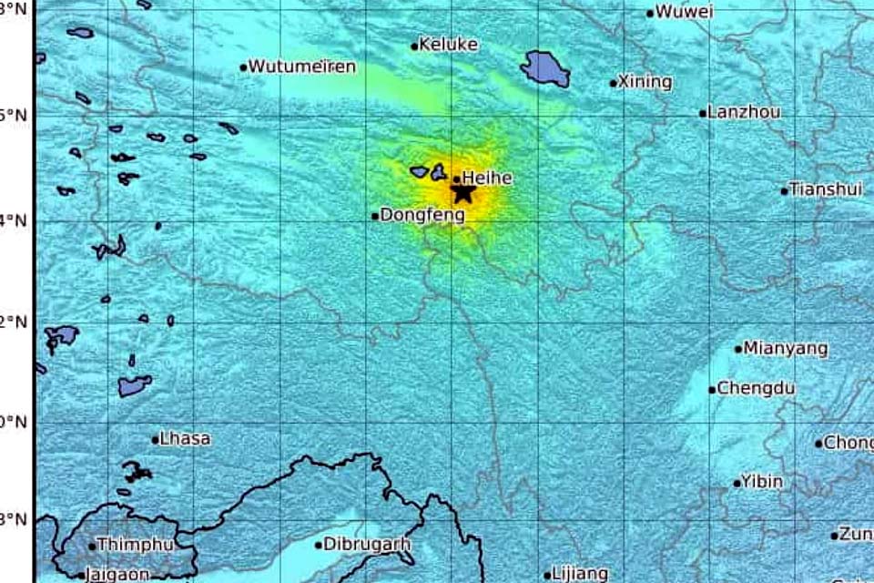 Novo sismo de 7,3 na China abala a província de Qinghai