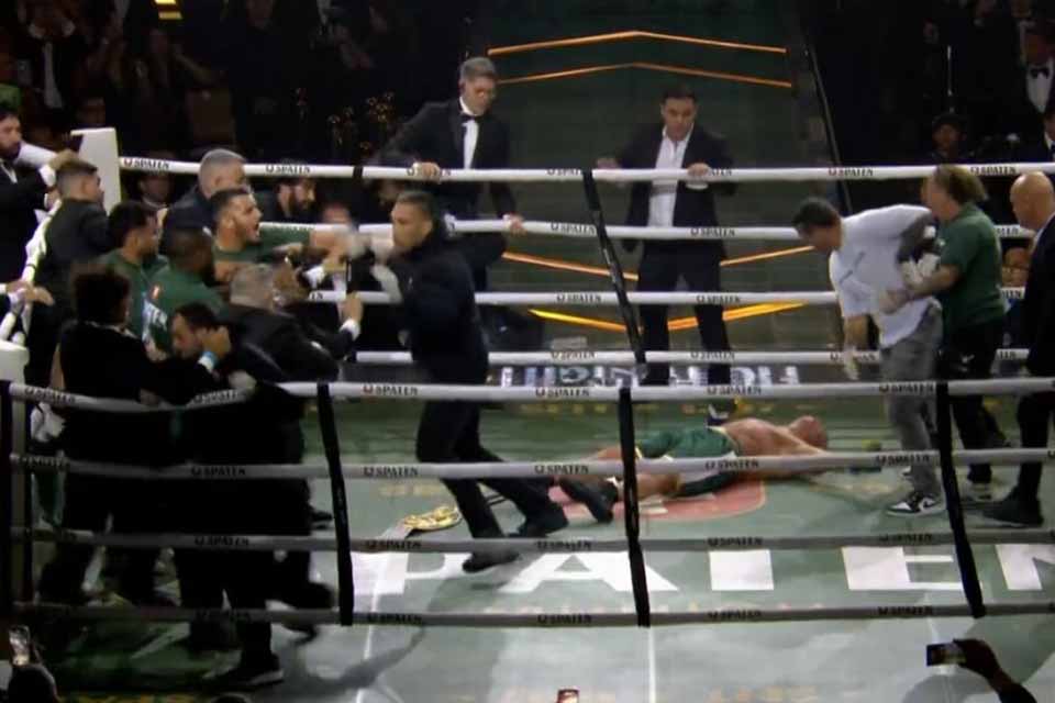 Luta entre Popó e Wanderlei Silva termina com briga generalizada; assista