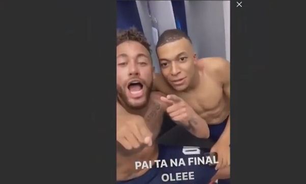 VÍDEO - Neymar comemora com Mbappé: “O pai está na final”