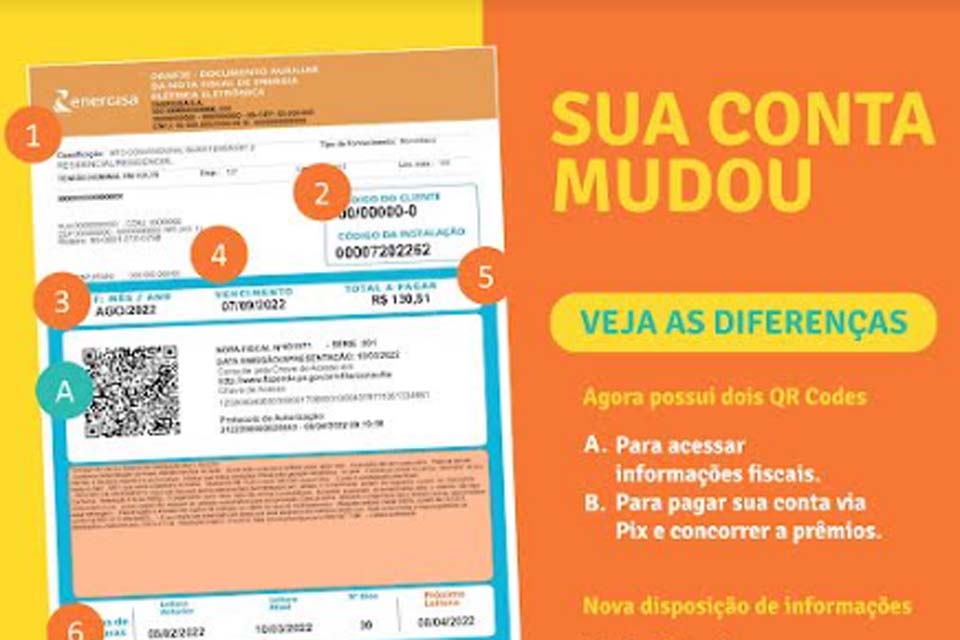 Conta de luz tem novo layout para garantir mais segurança ao cliente