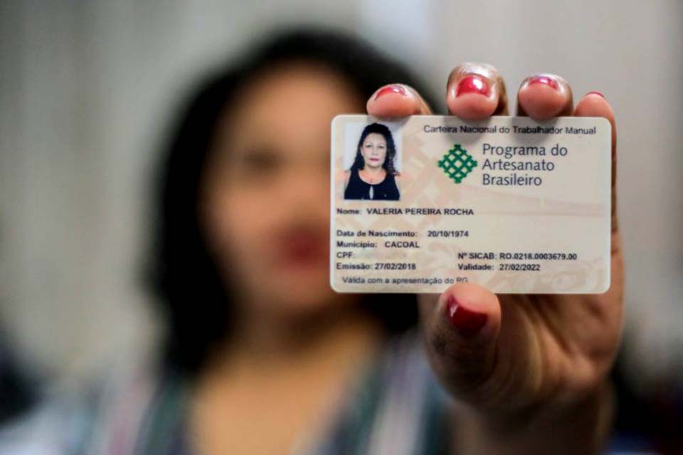 Carteira Nacional do Artesão possui validade de seis anos; Sejucel reforça benefícios da emissão do documento