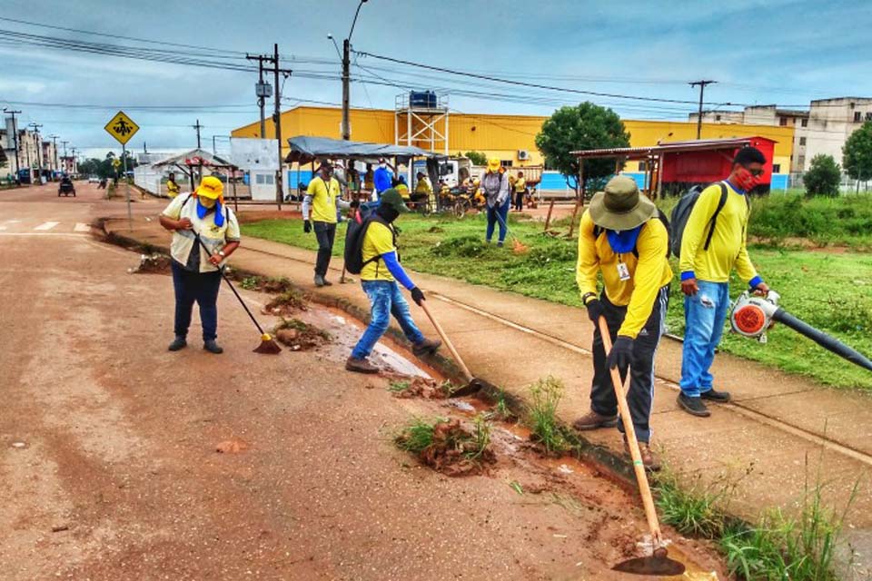 Mais de 30 frentes de trabalho de limpeza e manutenção espalhadas pela cidade mudam a realidade de Porto Velho