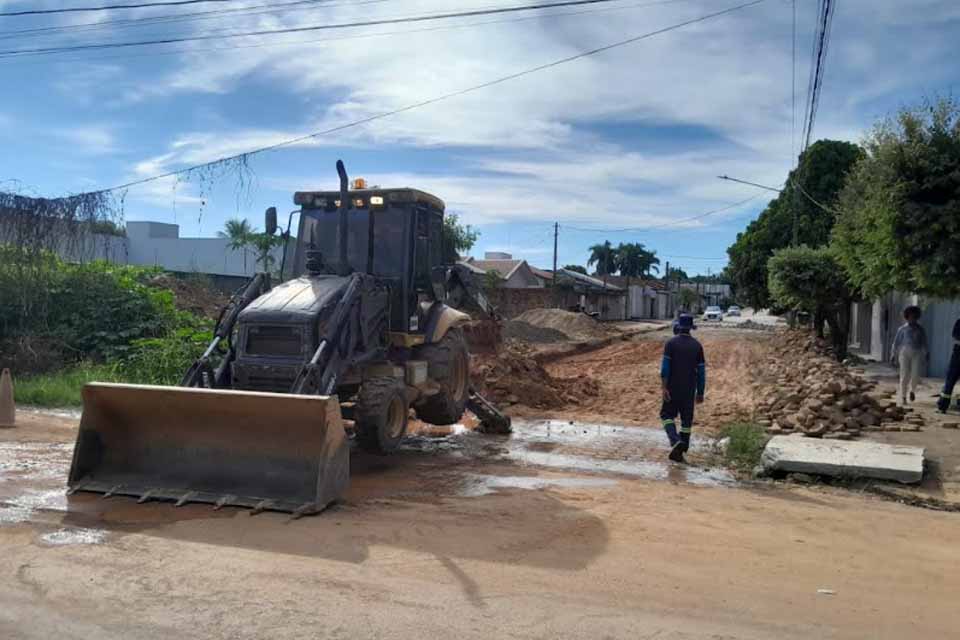 Prefeitura de Ji-Paraná intensifica serviços de recuperação das ruas do bairro São Cristóvão