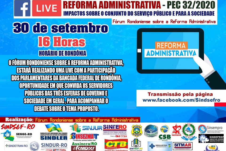 Fórum Rondoniense sobre Reforma Administrativa alerta: Serviço Público é um direito básico da sociedade