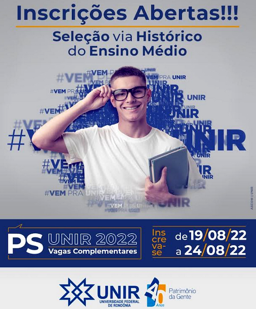 UNIR abre inscrições para cursos de graduação por meio de notas do Ensino Médio