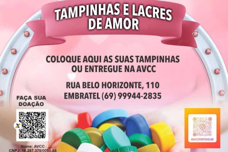 Prefeitura de Porto Velho apoia campanha Tampinhas e Lacres de Amor que ajuda pessoas em tratamento contra o câncer