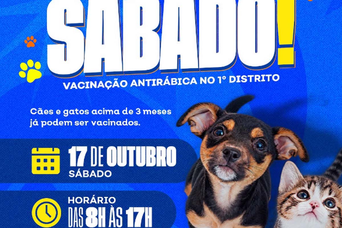 Prefeitura de Ji-Paraná realiza neste sábado (17) a vacinação antirrábica no 1º distrito
