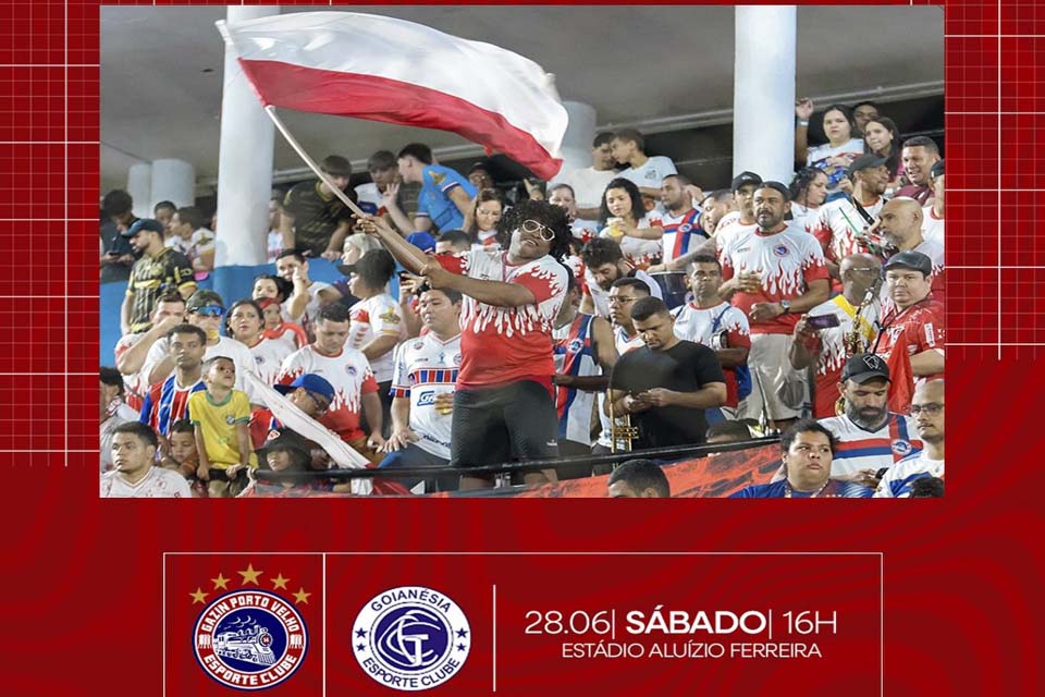 Gazin Porto Velho enfrenta o Goianesia no próximo sábado (28), no Aluízio Ferreira