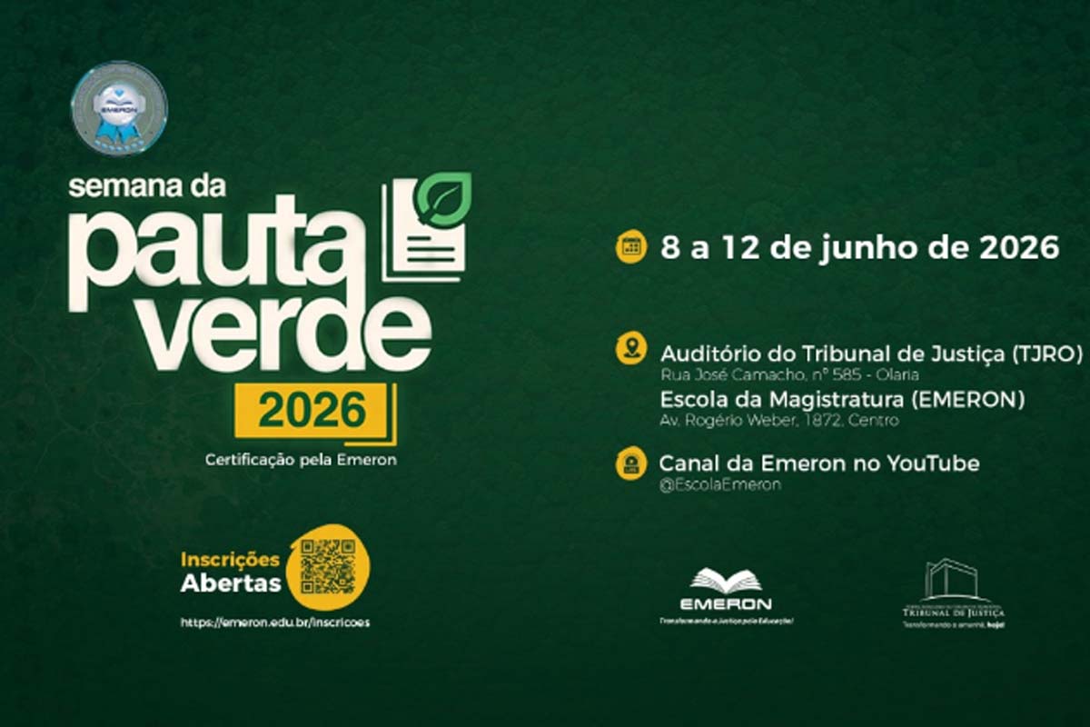 Semana da Pauta Verde tem inscrições abertas para palestras, minicurso e painéis entre 8 e 12 de junho