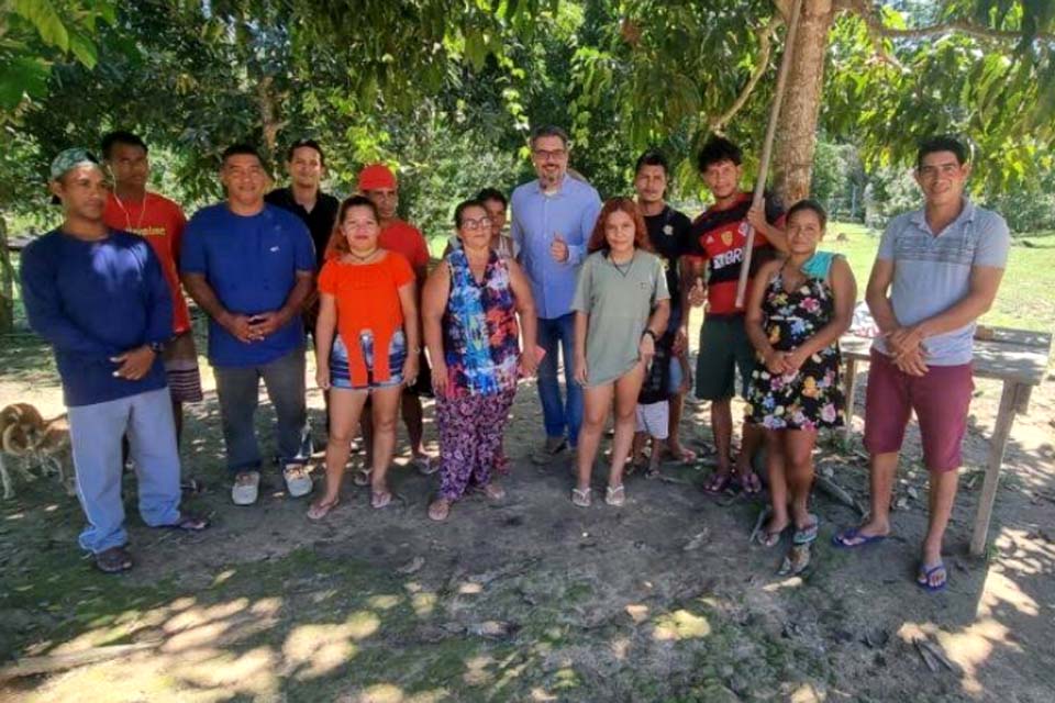 Deputado Thiago Flores visita região de Pacaás Novos e conhece de perto a realidade e os gargalos das comunidades extrativistas