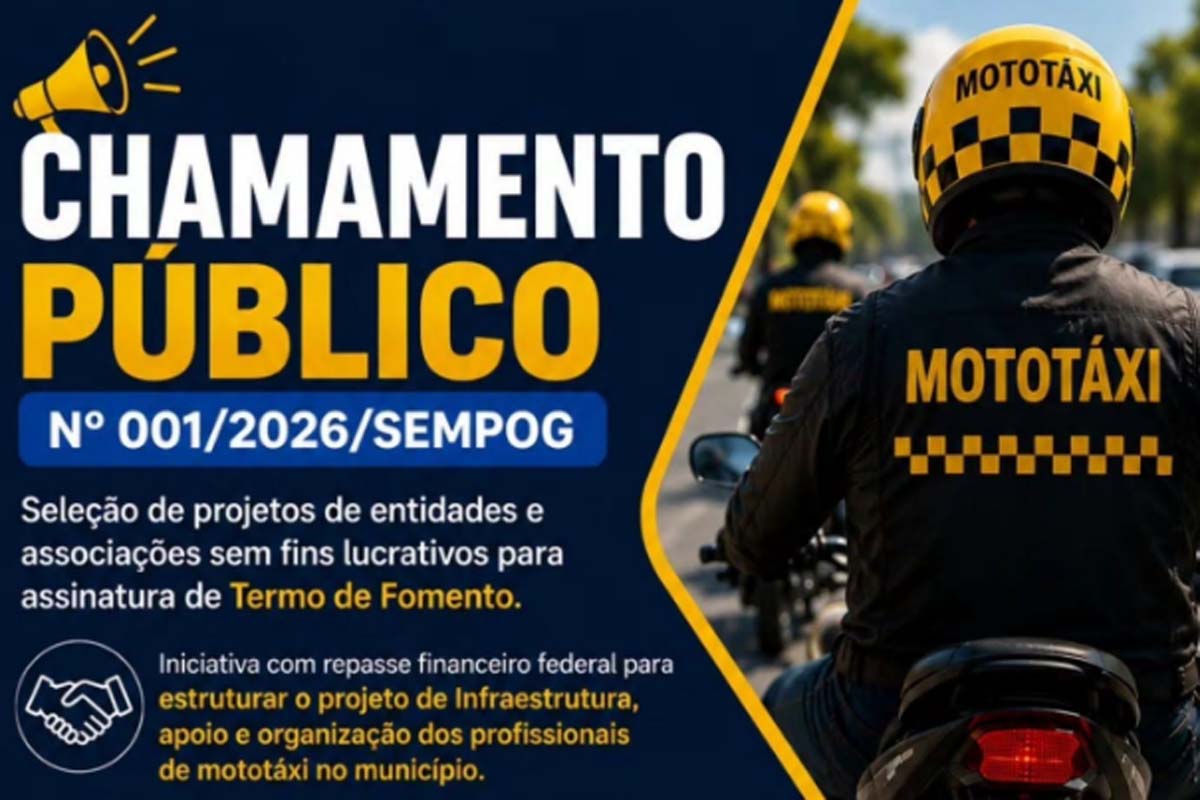 Prefeitura publica Chamamento Público para a seleção de projetos de entidades e associações sem fins lucrativos