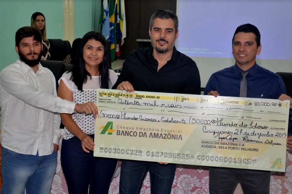 Fundo da Criança e do Adolescente e Fundo do Idoso recebem doação de R$ 80 mil