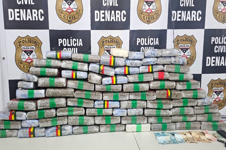 Denarc e Sevic apreendem 70kg de drogas com quadrilha em Porto Velho