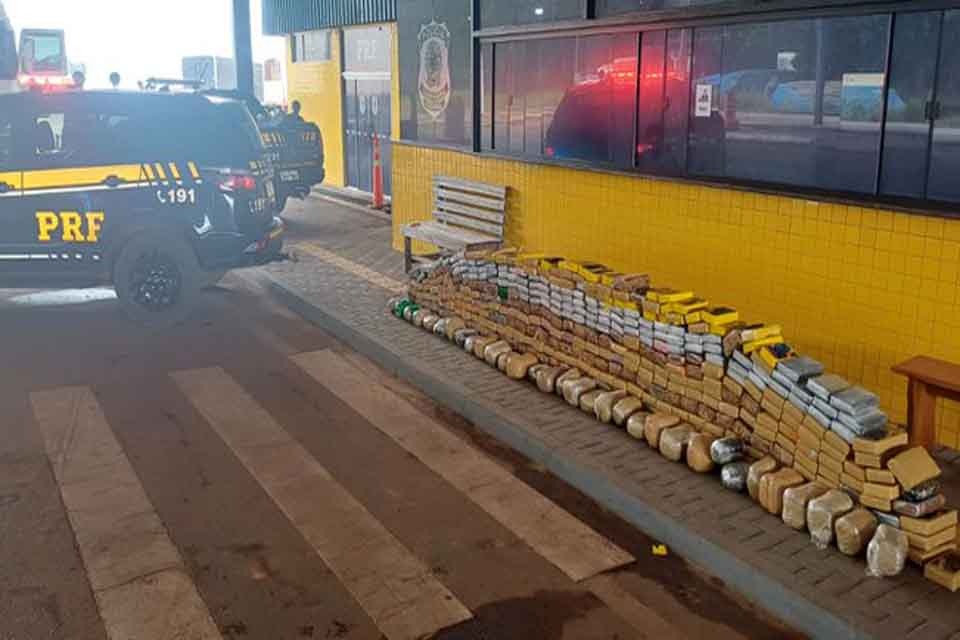 PRF apreende mais de 500 kg de drogas em caminhão na BR-364