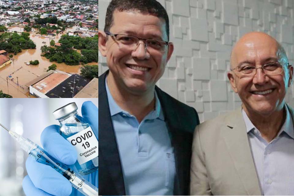 Cacoal e Pimenta Bueno embaixo d’água; sobram vacinas em Rondônia; e federações querem unir antagonistas políticos