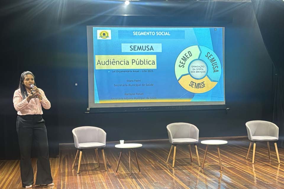 Ações, investimentos e desafios da secretaria de Saúde são apresentados durante audiência pública